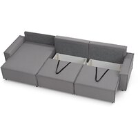 Угловой диван Mio Tesoro Дюссельдорф 293 1.5ек-1.5ек-1.5пф (1174 Savanna Plus Ash) - Превью изображения №6 — Интернет-магазин Time-Shop