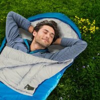 Спальный мешок Coyote Baring ZC-SB022 (синий с туристическим ковриком Foal 1.2см хаки) - Превью изображения №6 — Интернет-магазин Time-Shop