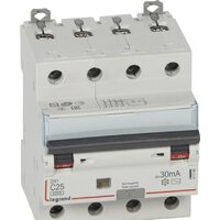 Legrand DX3 4P С 25A 30мА 6kА 4М 411188