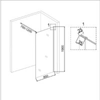 Душевая стенка Niagara 90x190 NG-531-90 (хром/прозрачное стекло) - Превью изображения №5 — Интернет-магазин Time-Shop