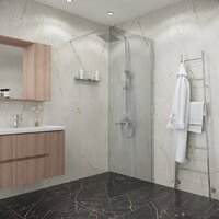 Душевая стенка Niagara 90x190 NG-531-90 (хром/прозрачное стекло) - Превью изображения №3 — Интернет-магазин Time-Shop