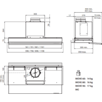 Кухонная вытяжка Falmec Move Design 60 800 м3/ч (черный) - Превью изображения №5 — Интернет-магазин Time-Shop