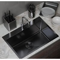 Кухонная мойка Mixline 547238 (черный графит, 3 мм) - Превью изображения №4 — Интернет-магазин Time-Shop