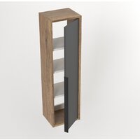  Дабер Шкаф-полупенал 015 СТ15.0.0.22Ч (дуб галифакс/серый/ручка черная) - Превью изображения №2 — Интернет-магазин Time-Shop