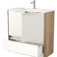  Дабер Тумба под умывальник 017 WeltWasser Deilbach 7517-80 Т17.8W.0.21Б (дуб галифакс/белый/ручка белая) - Превью изображения №2 — Интернет-магазин Time-Shop