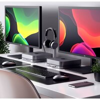 USB-хаб Satechi Aluminum Stand & Hub for Mac Mini ST-ABHFM (серый) - Превью изображения №8 — Интернет-магазин Time-Shop