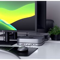USB-хаб Satechi Aluminum Stand & Hub for Mac Mini ST-ABHFM (серый) - Превью изображения №6 — Интернет-магазин Time-Shop