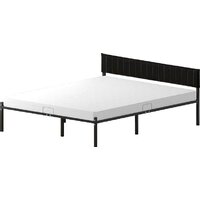 Домаклево Лофт Компакт 180x190 (черный/черный велюровый чехол)