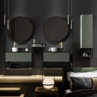  Lauter Шкаф-полупенал Навесной Lea (серо-зеленый п/мат) - Превью изображения №3 — Интернет-магазин Time-Shop