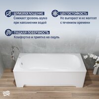 Ванна Lauter Sophia 140 21205140 (с каркасом и сифоном 21Y11022 белый) - Превью изображения №4 — Интернет-магазин Time-Shop