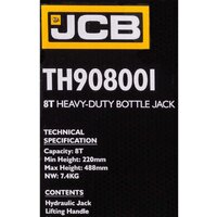 Бутылочный домкрат JCB TH908001 (8т) - Превью изображения №5 — Интернет-магазин Time-Shop