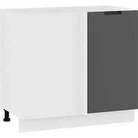 Трия Гренада 1Н9У угловой с одной дверью (белый/холст вулкан)