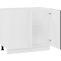 Шкаф навесной Трия Гренада 1Н9У угловой с одной дверью (белый/холст вулкан) - Превью изображения №2 — Интернет-магазин Time-Shop