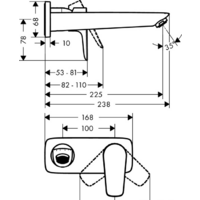 Смеситель Hansgrohe Talis E 71734340 (черный хром) - Превью изображения №2 — Интернет-магазин Time-Shop