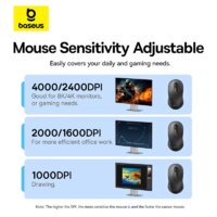 Мышь Baseus F02 Ergonomic Wireless Mouse (черный, без батарейки в комплекте) - Превью изображения №17 — Интернет-магазин Time-Shop