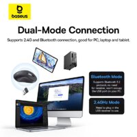 Мышь Baseus F02 Ergonomic Wireless Mouse (черный, без батарейки в комплекте) - Превью изображения №15 — Интернет-магазин Time-Shop