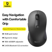 Мышь Baseus F02 Ergonomic Wireless Mouse (черный, без батарейки в комплекте) - Превью изображения №12 — Интернет-магазин Time-Shop