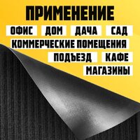 Придверный коврик Sundays Home Ребристый 90x150см 94037 (черный) - Превью изображения №3 — Интернет-магазин Time-Shop