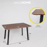 Кухонный стол ОКА Майон 120x80x74 (дуб мореный/черный) - Превью изображения №18 — Интернет-магазин Time-Shop