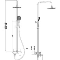 Душевая система  Esko ST300 - Превью изображения №2 — Интернет-магазин Time-Shop