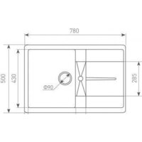 Кухонная мойка Zigmund & Shtain Rechteck 780 (млечный путь) - Превью изображения №3 — Интернет-магазин Time-Shop