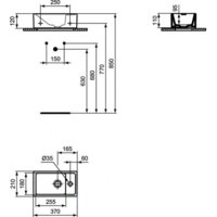 Умывальник Ideal Standard Tempo E211201 - Превью изображения №2 — Интернет-магазин Time-Shop