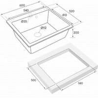 Кухонная мойка Paulmark Kante 60 PM106052-AN - Превью изображения №3 — Интернет-магазин Time-Shop