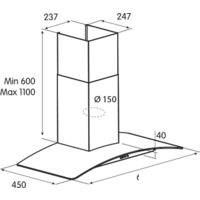 Кухонная вытяжка Jetair Tory P 60 Inx 68116911A - Превью изображения №2 — Интернет-магазин Time-Shop