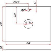  ЗОВ Тумба под умывальник Дион 60 D60LAFM7015MKV5-HPL38T (туя/графит матовый) - Превью изображения №5 — Интернет-магазин Time-Shop