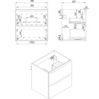  ЗОВ Тумба под умывальник Дион 60 D60LAFM7015MKV5-HPL38T (туя/графит матовый) - Превью изображения №4 — Интернет-магазин Time-Shop
