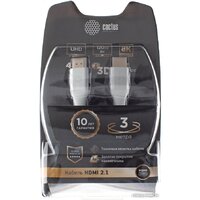 CACTUS HDMI - HDMI CS-HDMI.2.1-3 HDMI (3 м, серебристый)