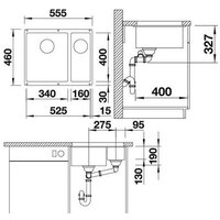 Кухонная мойка Blanco Rotan 340/160-U 523077 (антрацит) - Превью изображения №2 — Интернет-магазин Time-Shop