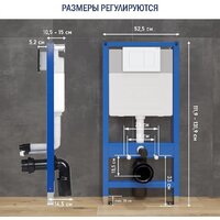 Унитаз подвесной Lauter Sulzdorf с микролифтом и кнопкой смыва 219702J (белый/белый) - Превью изображения №20 — Интернет-магазин Time-Shop