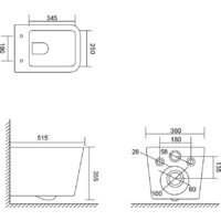 Унитаз подвесной Lauter Square 214903 с кнопкой 219701J (прямоугольная, хром) - Превью изображения №25 — Интернет-магазин Time-Shop