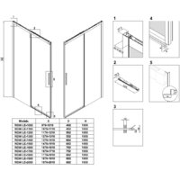 Стеклянная шторка для ванны RGW Leipzig LE-12B 34121219-14 (черный/прозрачное стекло) - Превью изображения №5 — Интернет-магазин Time-Shop