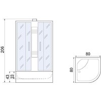 Душевая кабина River Nara Б/К 80/43 MT - Превью изображения №12 — Интернет-магазин Time-Shop