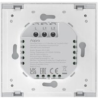 Выключатель Aqara Smart Wall Switch H1 двухклавишный без нейтрали (белый) - Превью изображения №3 — Интернет-магазин Time-Shop