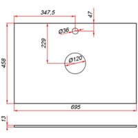  ЗОВ Столешница 13 CKP13W695458C2 (белый) - Превью изображения №2 — Интернет-магазин Time-Shop