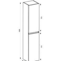  ЗОВ Шкаф-пенал Лира 150 LP150MWFMLGVG (грифель глянец) - Превью изображения №3 — Интернет-магазин Time-Shop