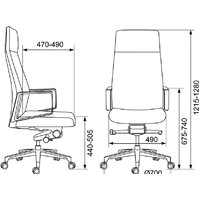 Офисное кресло Бюрократ _JONS (серый) - Превью изображения №5 — Интернет-магазин Time-Shop