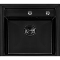 Кухонная мойка ARFEKA AF 520*490 + AF FSS304 + ZP DS BLACK PVD NANO - Превью изображения №4 — Интернет-магазин Time-Shop