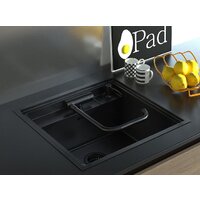 Кухонная мойка ARFEKA AF 520*490 + AF FSS304 + ZP DS BLACK PVD NANO - Превью изображения №5 — Интернет-магазин Time-Shop
