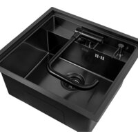 Кухонная мойка ARFEKA AF 520*490 + AF FSS304 + ZP DS BLACK PVD NANO - Превью изображения №2 — Интернет-магазин Time-Shop
