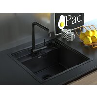 Кухонная мойка ARFEKA AF 520*490 + AF FSS304 + ZP DS BLACK PVD NANO - Превью изображения №3 — Интернет-магазин Time-Shop