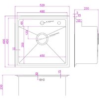 Кухонная мойка ARFEKA AF 520*490 + AF FSS304 + ZP DS BLACK PVD NANO - Превью изображения №16 — Интернет-магазин Time-Shop