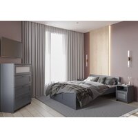 Кровать Mio Tesoro Нави 160x200 2.15.04.060.4 (серый) - Превью изображения №2 — Интернет-магазин Time-Shop