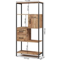 Стеллаж Mio Tesoro Cool Joy Loft (дуб золотой крафт/черный) - Превью изображения №4 — Интернет-магазин Time-Shop