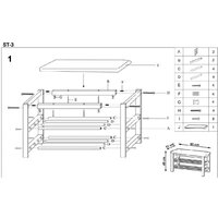 Банкетка Halmar ST3 (венге/кремовый) V-CH-ST_3-STOJAK-KREMOWY - Превью изображения №2 — Интернет-магазин Time-Shop