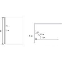 Стеклянная шторка для ванны RGW SC-53 80 см (прозрачное/хром) - Превью изображения №2 — Интернет-магазин Time-Shop