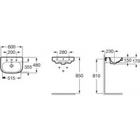 Умывальник Roca Debba 60x48 A325994000 - Превью изображения №4 — Интернет-магазин Time-Shop